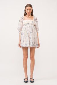 SOFIE DRESS MINI FLRL PRNT BBL HEM