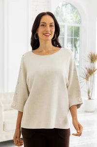 ORANGE SWEATER DIAMOND SLEEVE