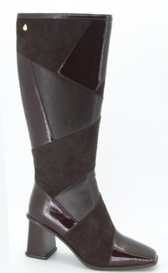 AQUA BOOT WATERPROOF KNEE HIGH GEO PATCH WORK