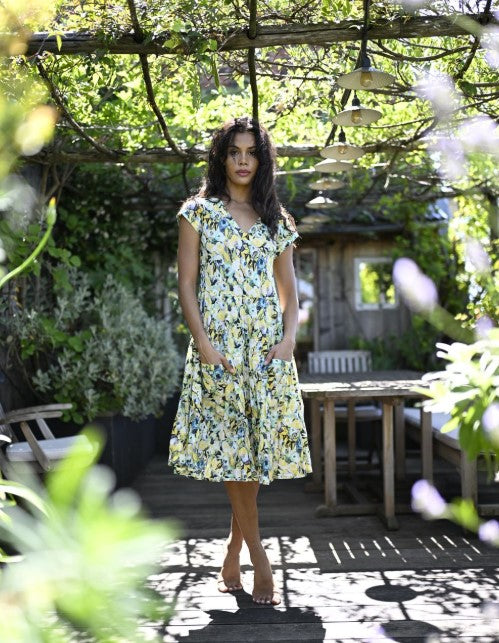 V NECK SHIRT STYLE DRESS