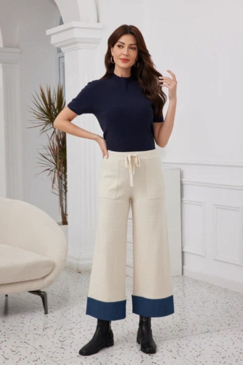 ORANGE DENIM KNIT PANTS