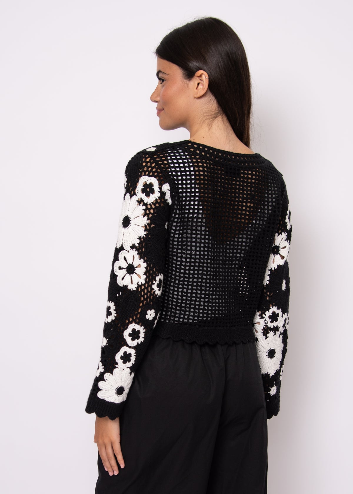 RD CROCHET L/S CARDIGAN