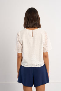 MOLLY BLOUSE S/S ROUND NECK