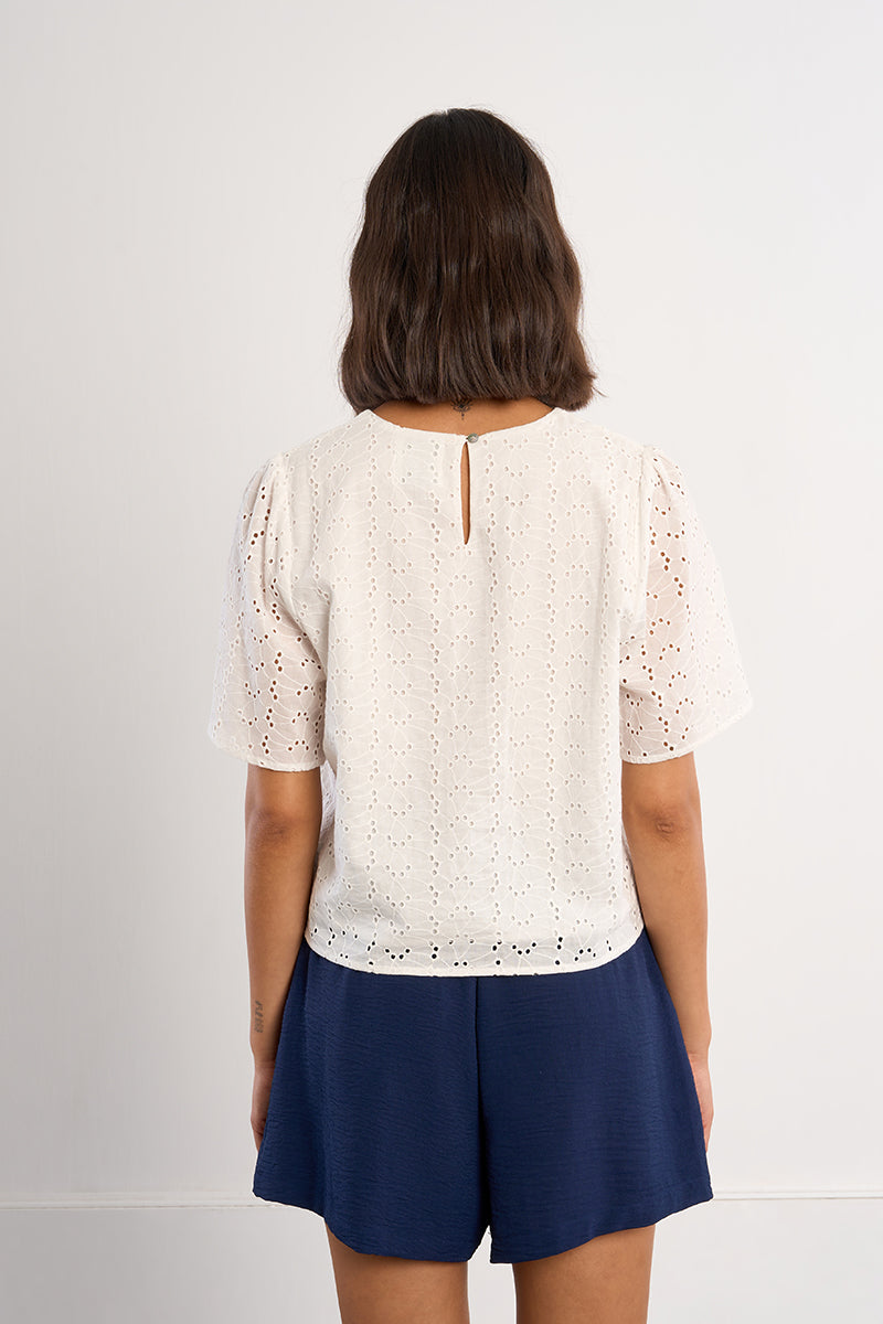 MOLLY BLOUSE S/S ROUND NECK