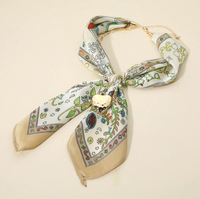 WON PRINT SCARF+CHAIN W <3