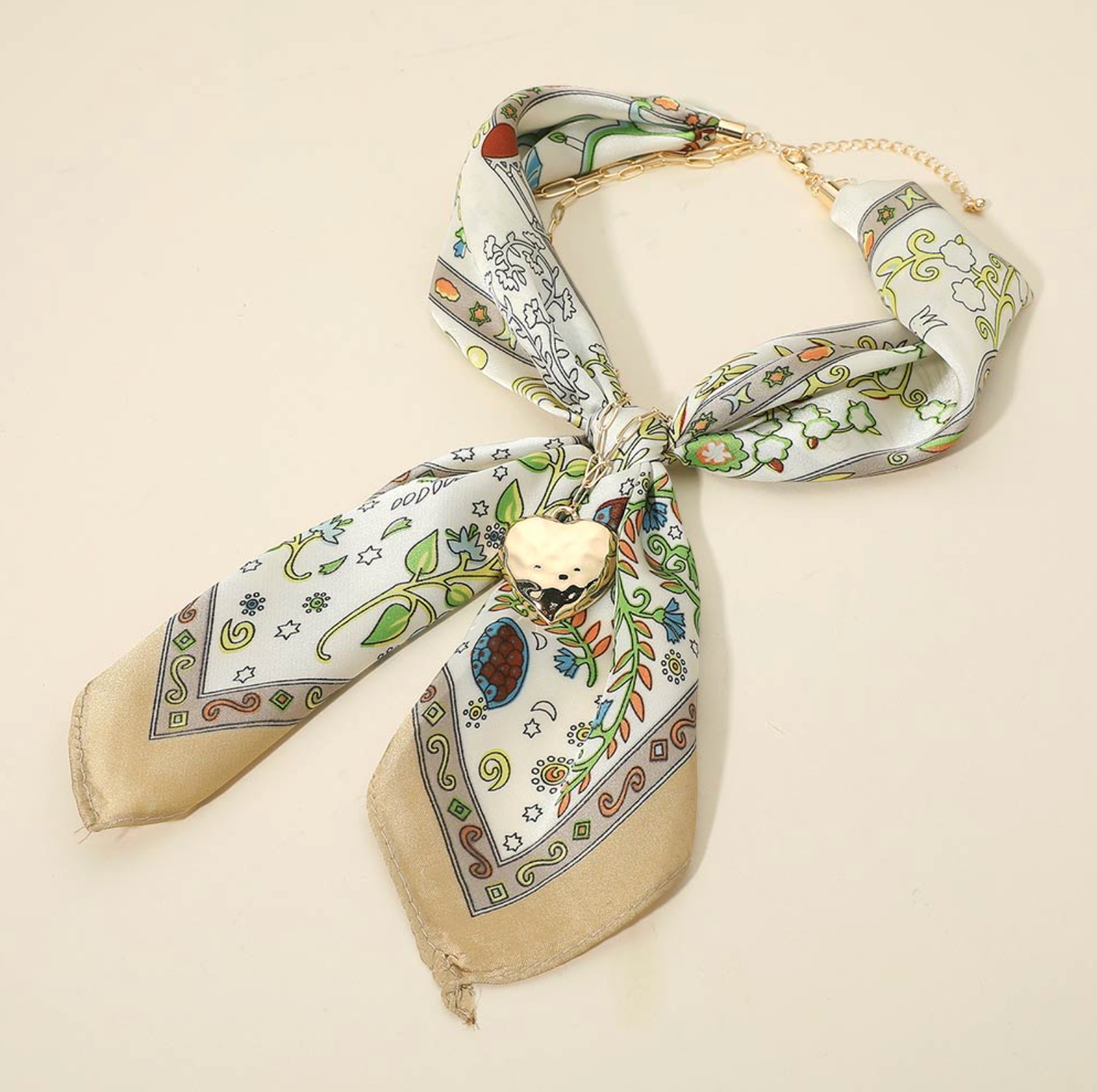 WON PRINT SCARF+CHAIN W <3