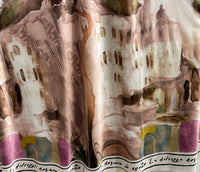 V NECK ABITO WATERCOLOUR DRESS