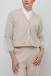 UCHUU TULLE OVERLAY CARDIGAN