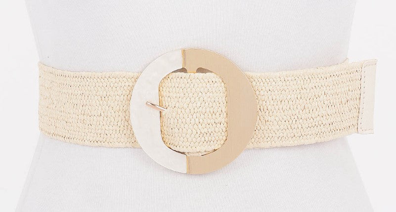 3AM BELT FAUX MARBLE MTL BUCKL