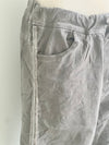 FASHION JOGGER SATIN RHINESTONE STRIPE