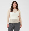 KAFFE CURVE SHEER MESH TOP