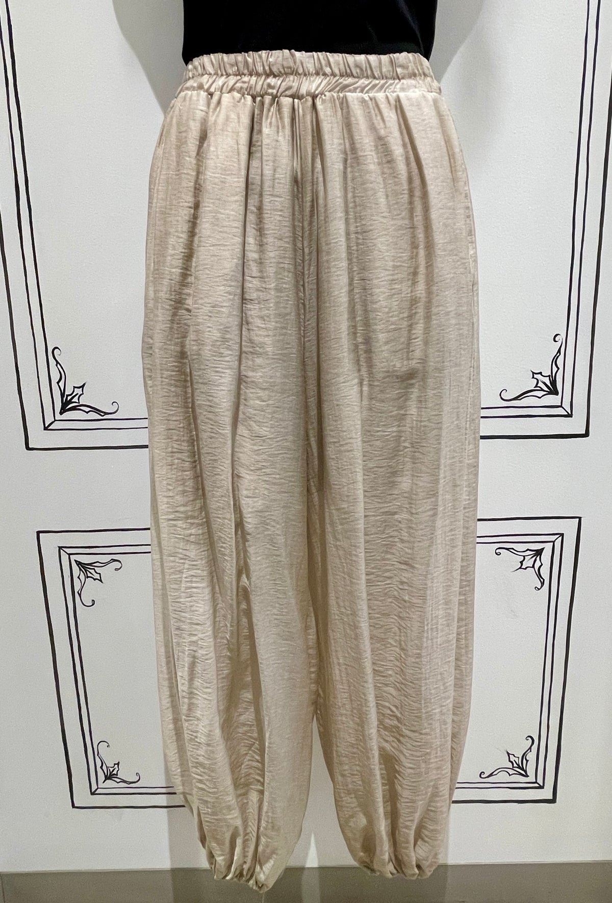 BALLOON  ELASTIC WAIST PANT