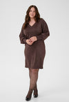 KAFFE CURVE DRESS KNIT V NECK GLITTR