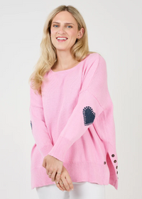 SHANNON PASSERO SWEATER WITH HEART ELBOW