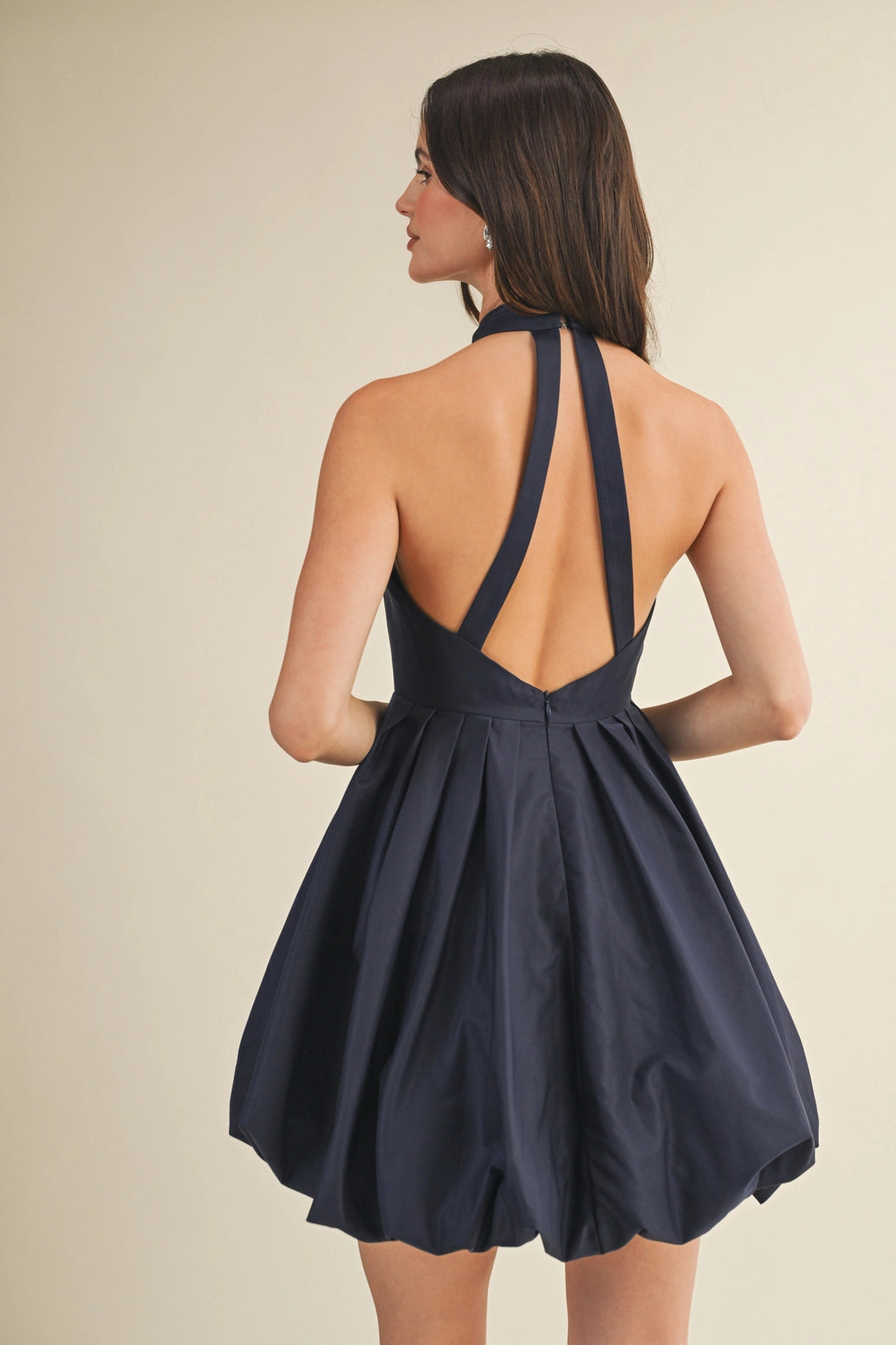 MUST PLEAT HALTER BUBBLE DRESS