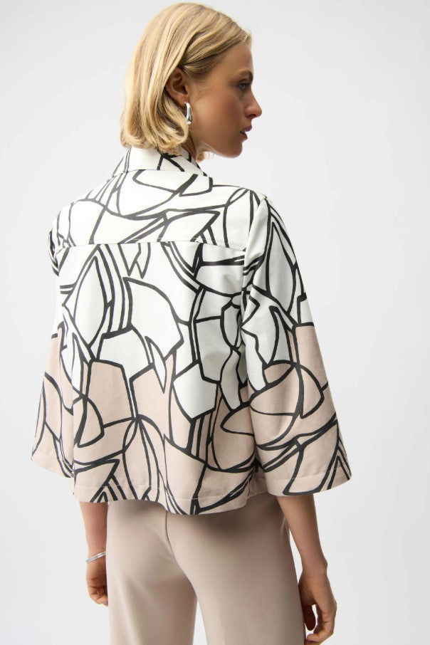 JOSEPH RIBKOFF ABSTRACT PRINT SWING JACKET