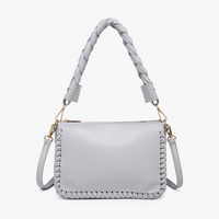 JEN & CO. WHIPSTITCH TRIM SHOULDER BAG