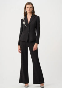 JOSEPH RIBKOFF BLAZER LUX TWILL RHINESTONE APPLIQUE