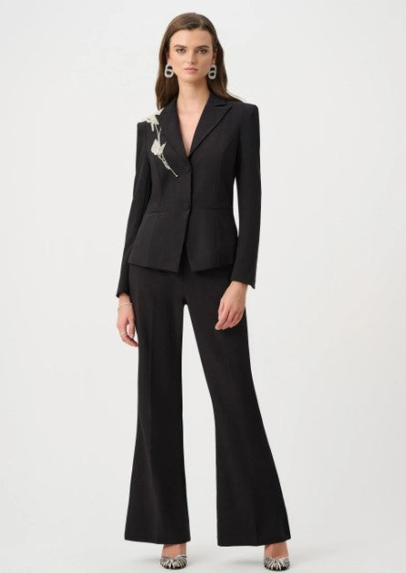 JOSEPH RIBKOFF BLAZER LUX TWILL RHINESTONE APPLIQUE