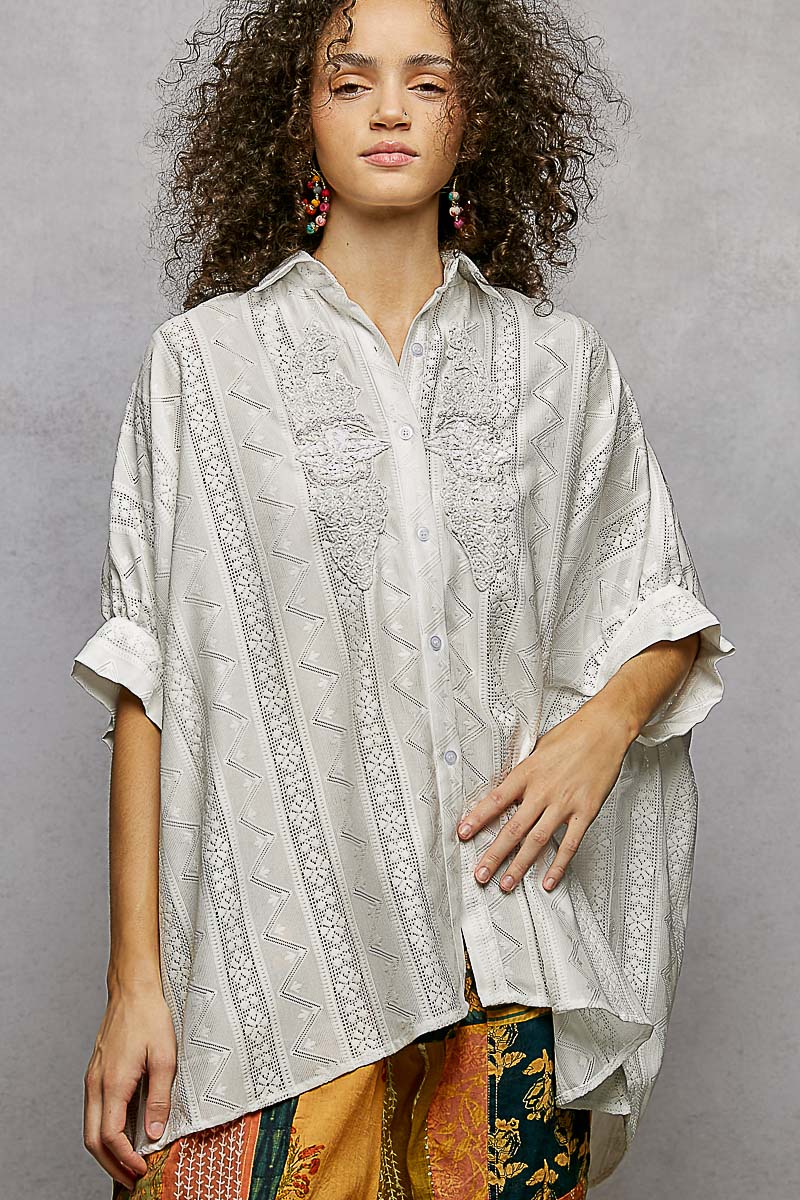 POL TUNIC LACE/SEQUIN
