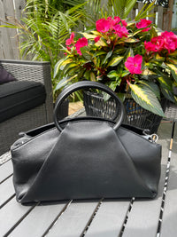 ITALIAN LEATHER FOLDOVER BAG