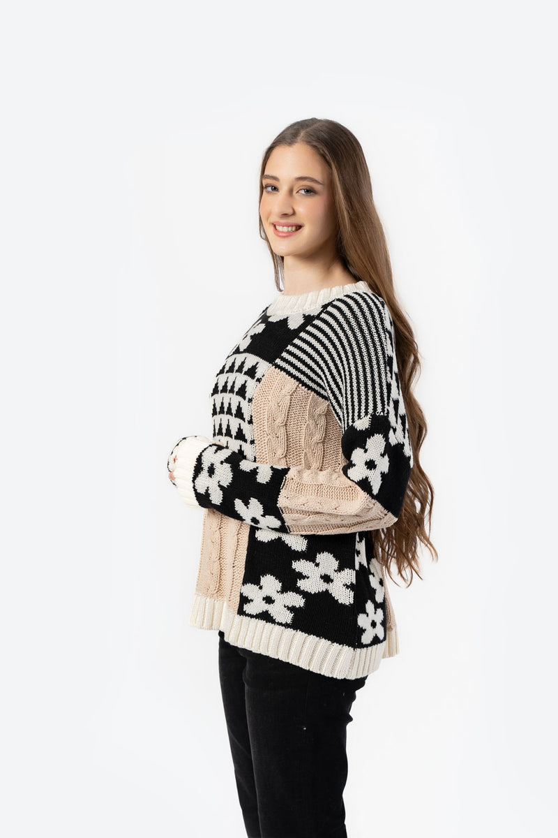 FASHION C MULTIPRINT PULLOVER