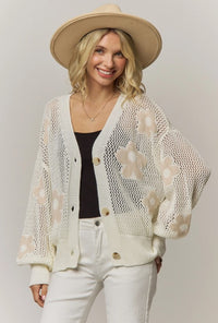 LIGHTWEIGHT FLORAL CARDIGAN