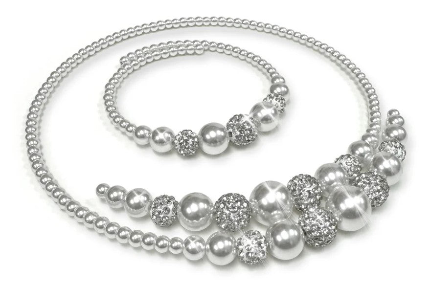 JK NECK SET W/BRACL PEARL