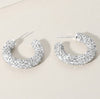 WONA EARR BLING STUDDED HOOP