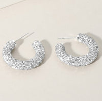 WONA EARR BLING STUDDED HOOP