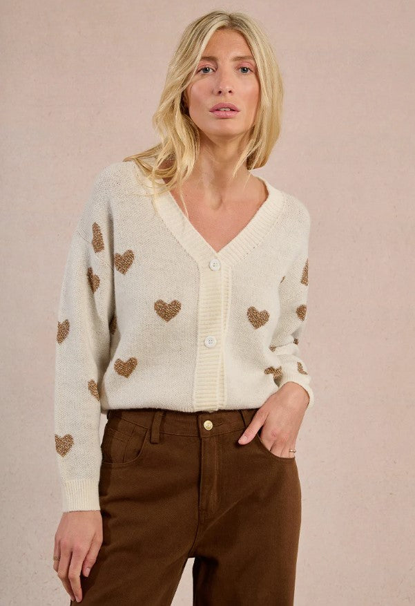 MOLLY KNIT HEART CARDIGAN