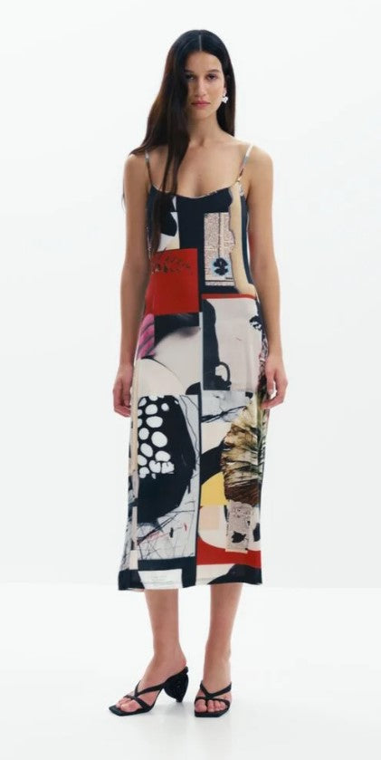 DESIGUAL SPAGHETTI STRAP DRESS