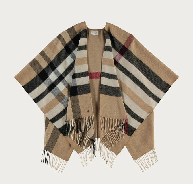 FRAAS PONCHO PLAID