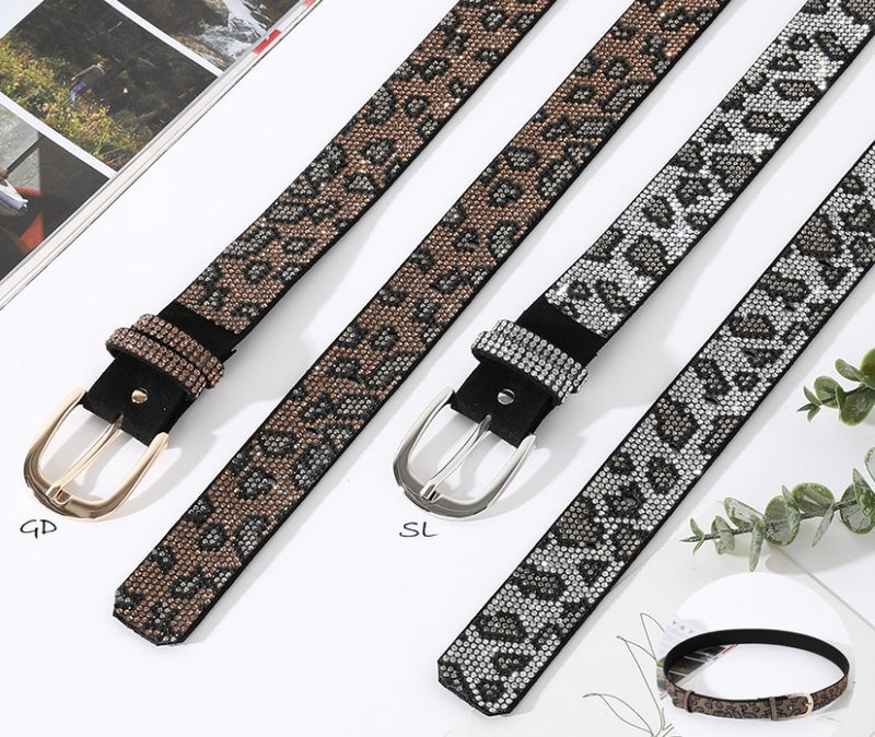 PIC BELT RHINE LEOPARD PRINT