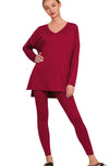 LOUNGESET VNECK TOP WITH LEGGINGS