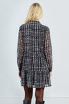 MOLLY DRESS BLK PLAID