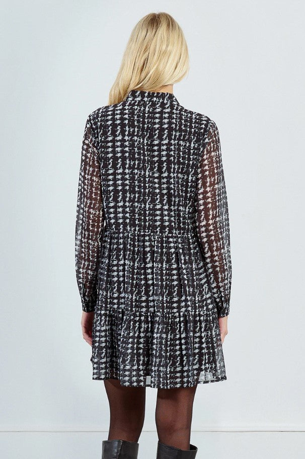 MOLLY DRESS BLK PLAID