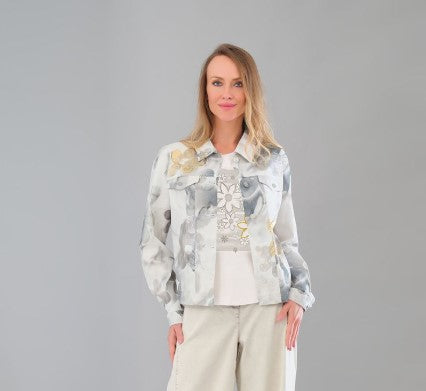 TRICOTTO JACKET FLORAL FOIL