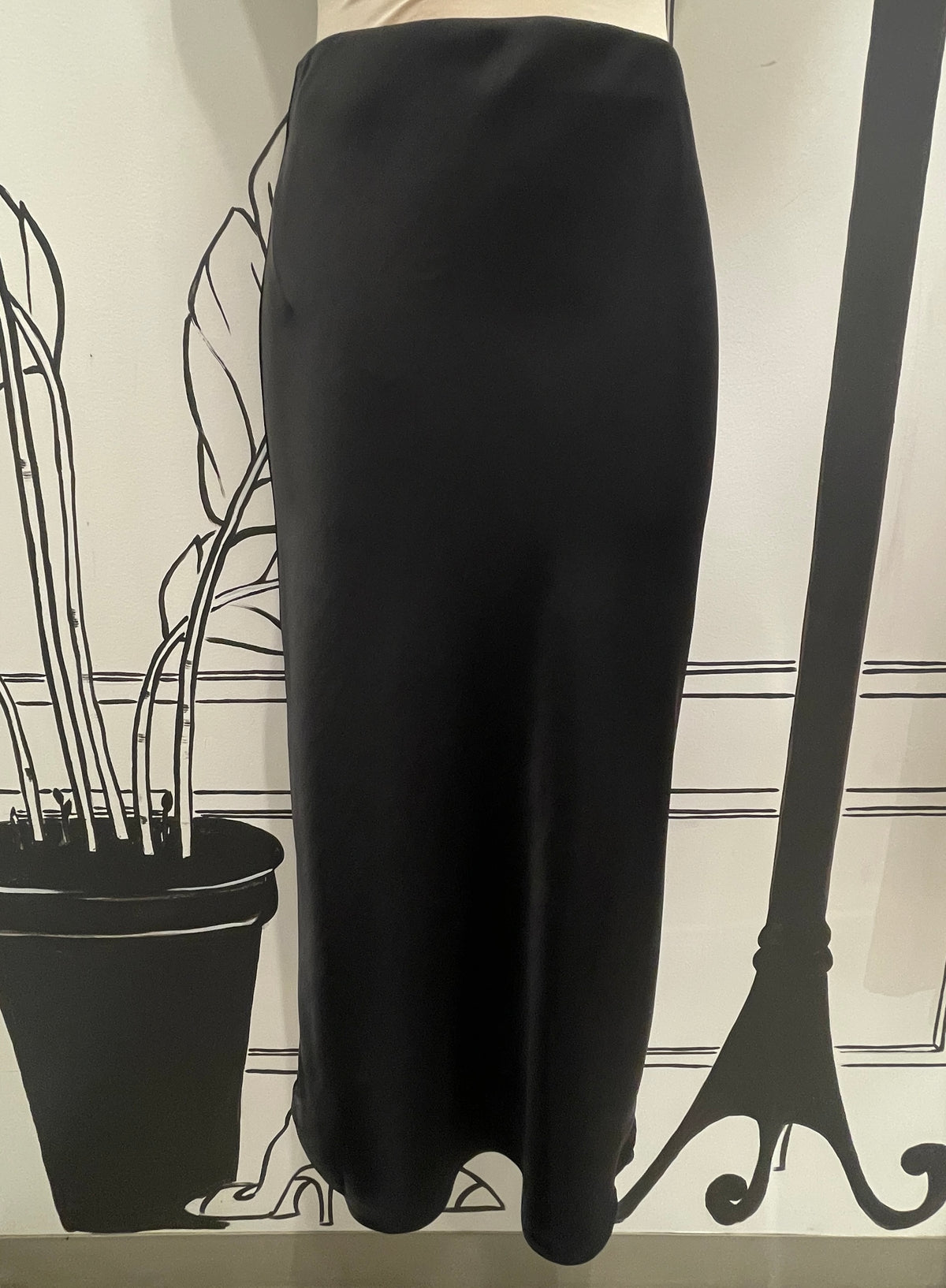 SATIN ALINE MAXI SKIRT