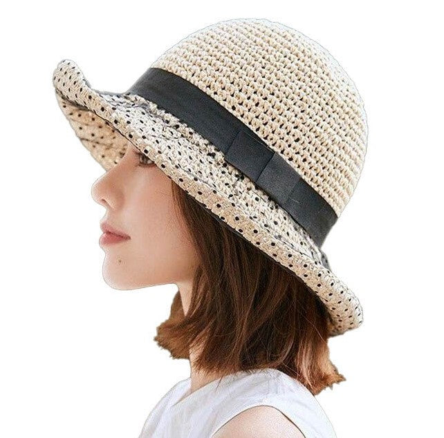 STRAW BRAID UPTURNED EDGE HAT