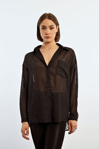 MOLLY BRACKEN SHEER BLOUSE