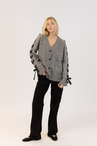 LYLA SWEATER CARDIGAN RIBBON SLV