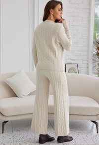 ORANGE PANT CABLE KNIT
