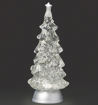 WATER GLOBE - TREE SWIRL LIGHTED