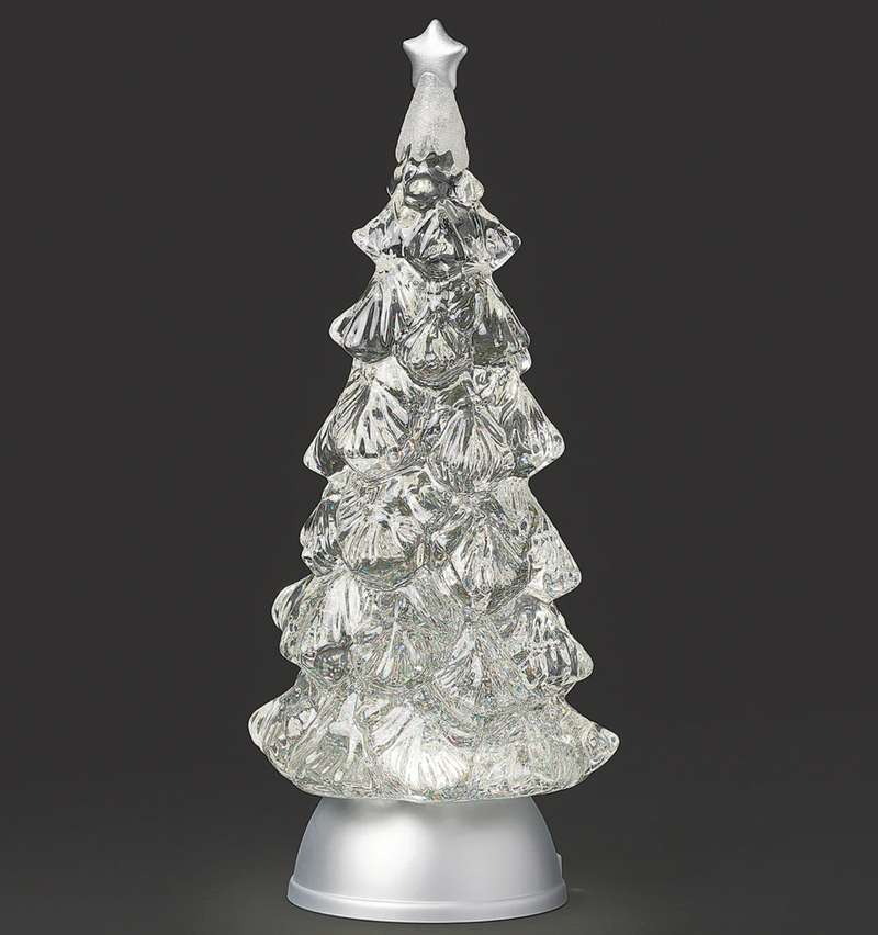 WATER GLOBE - TREE SWIRL LIGHTED