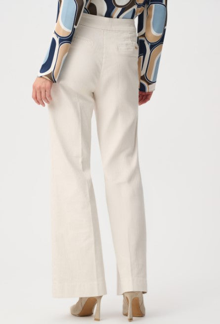 JOSEPH RIBKOFF PANT STRETCH DENIM HIGH RISE WIDE LEG