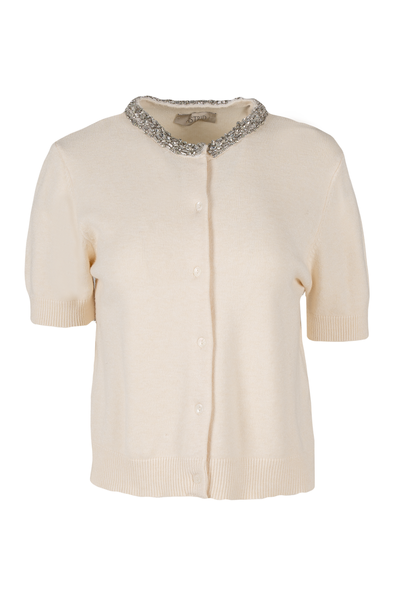 ASTRID RHINESTONE S/S CARDIGAN