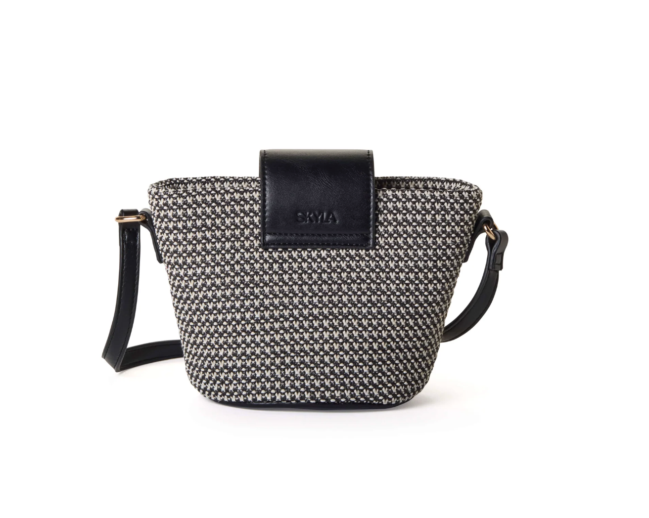 SKYLA BAG CROSSBODY 2 TONE WOVEN