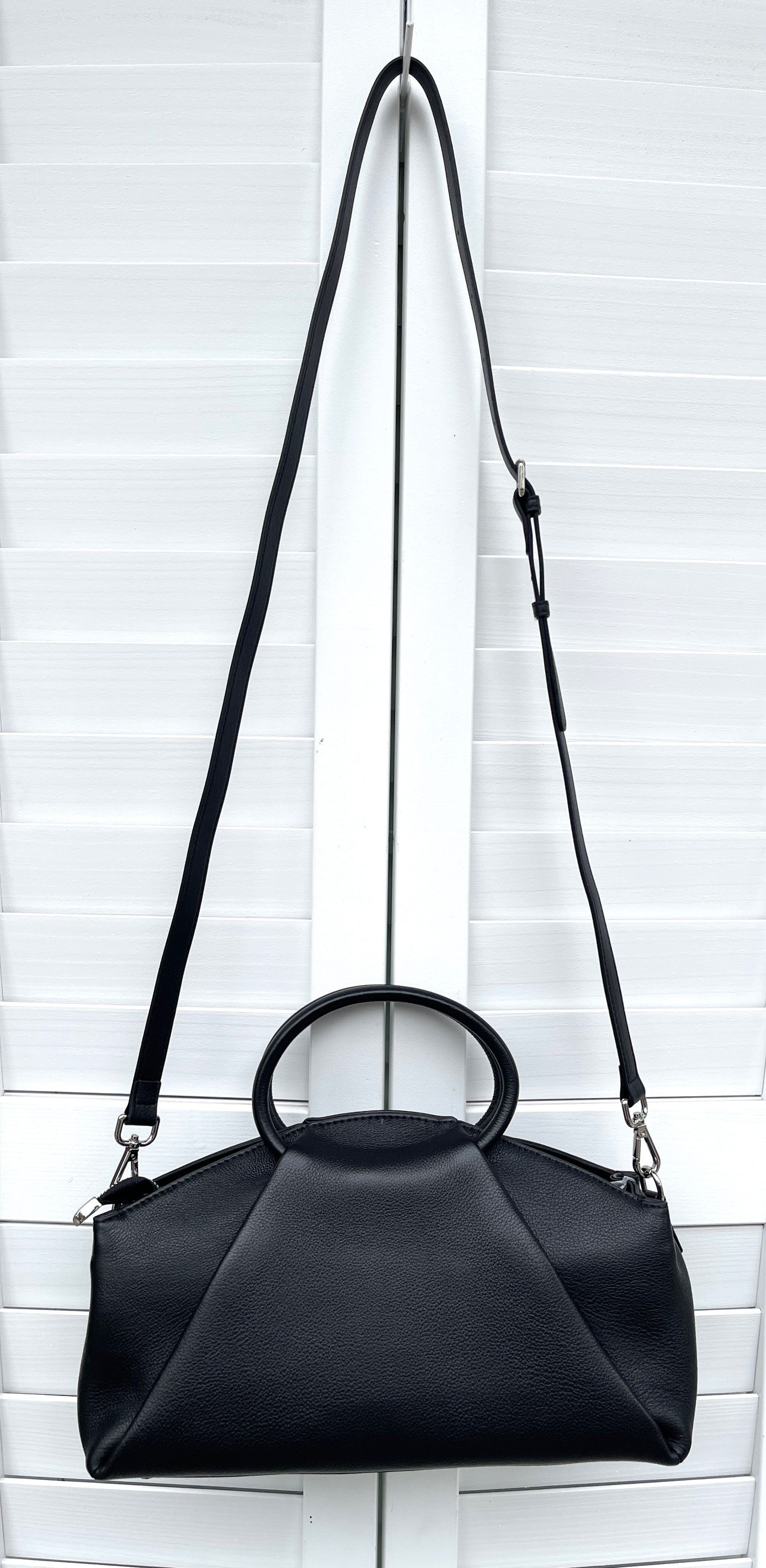 ITALIAN LEATHER FOLDOVER BAG