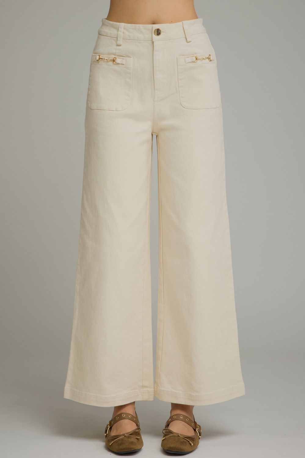 WIDE LEG WITH POCKET ACCENT PANTS